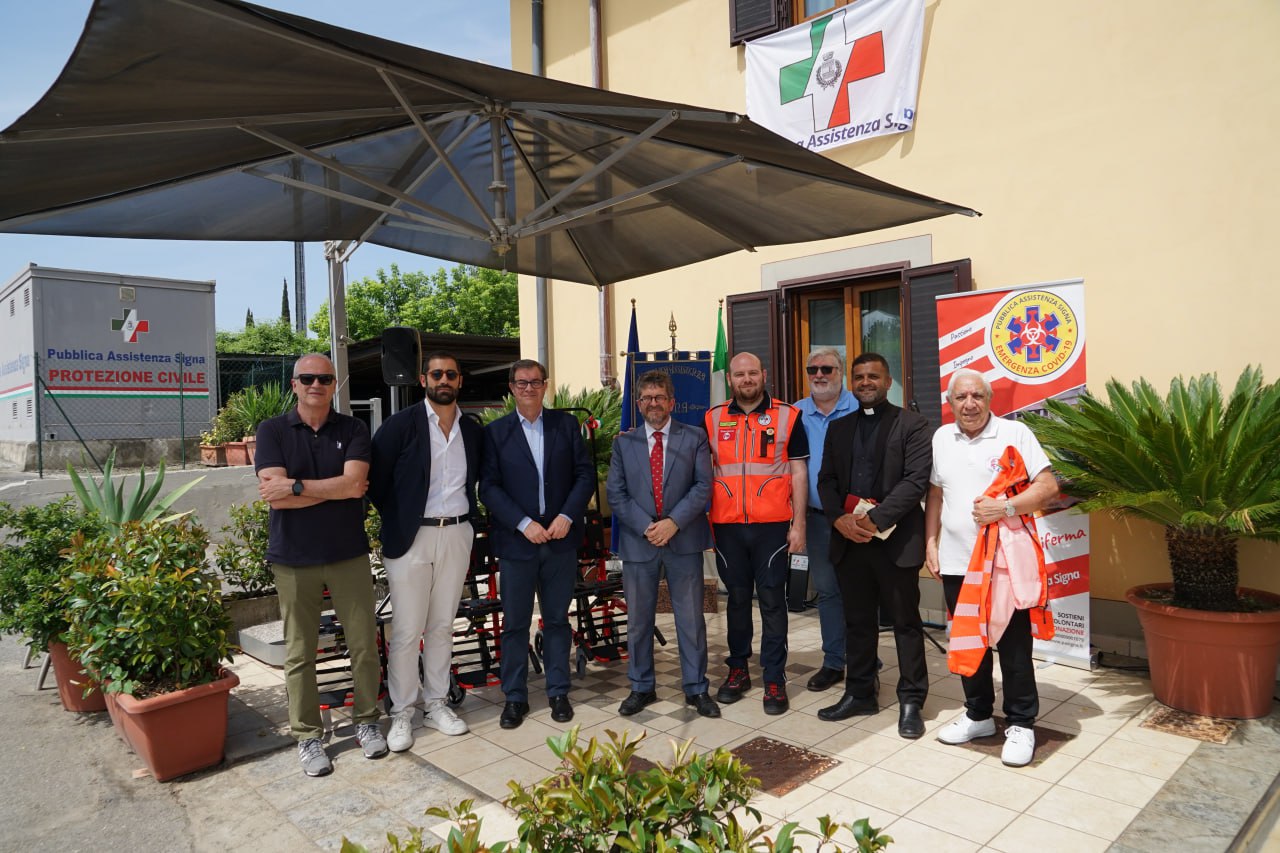 Inaugurate tre nuove autovetture e tre sedie cingolate per i mezzi di soccorso